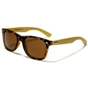 Polarized Bamboo Sunglasses Rectangle Casual Classic Driving Wooden 400 UV